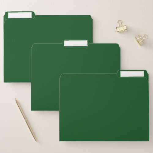 Solid Dark Forest Green Color File Folder