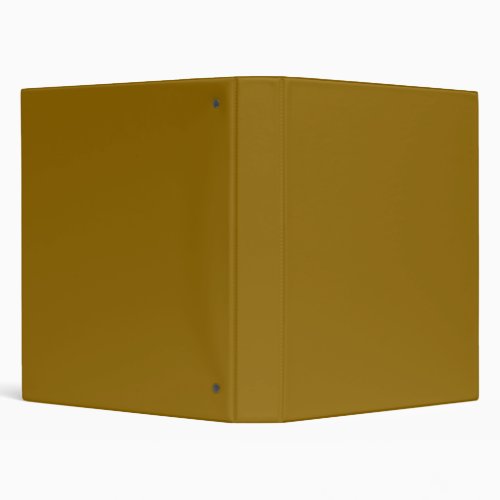 Solid dark gold brown 3 ring binder