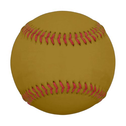 Solid dark gold brown baseball