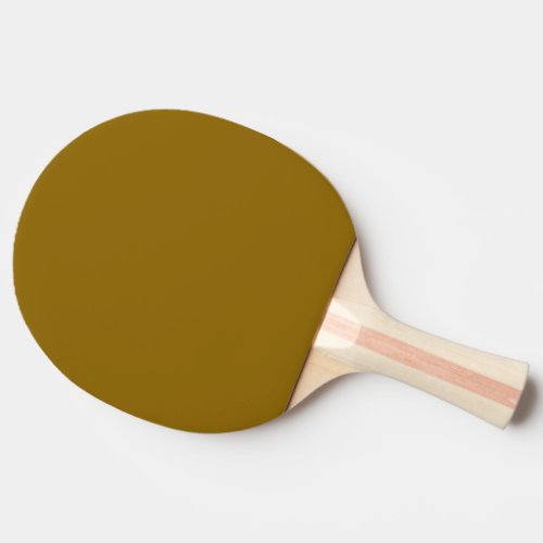 Solid dark gold brown ping pong paddle