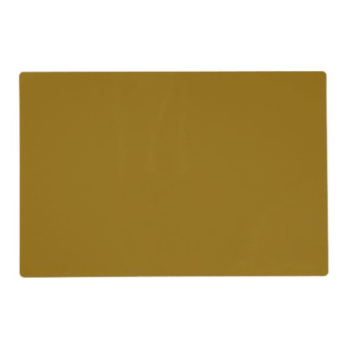 Solid dark gold brown placemat
