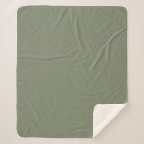 Solid Dark Gray Green by Premium Collections Sherpa Blanket
