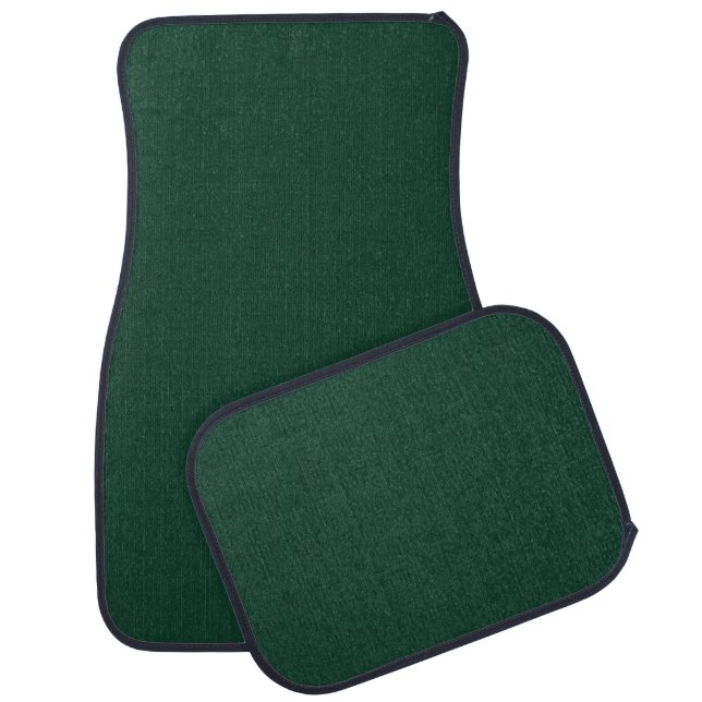Solid Dark Green  Car Floor Mat (Set)