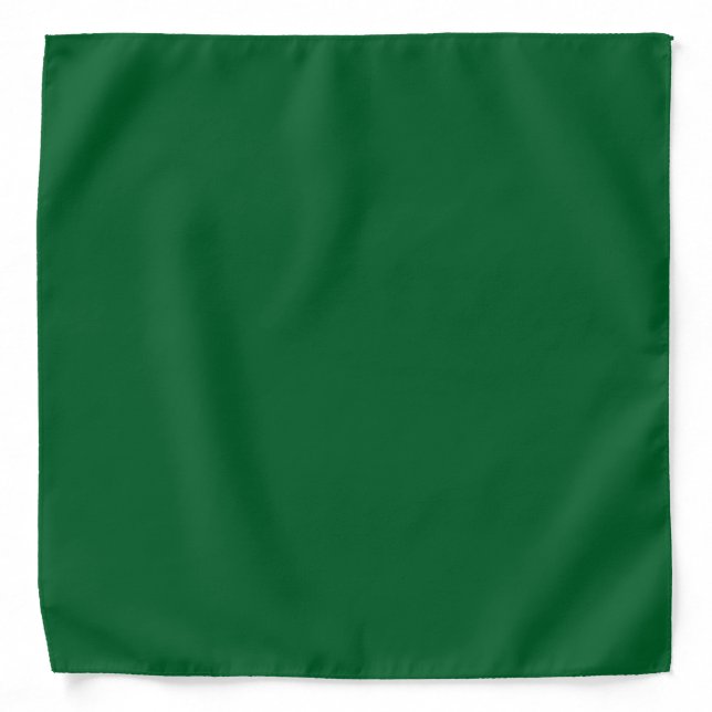 Solid dark hunter green bandana (Front)