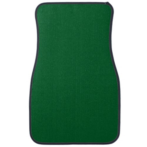 Solid dark hunter green car floor mat