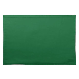 Solid dark hunter green cloth placemat