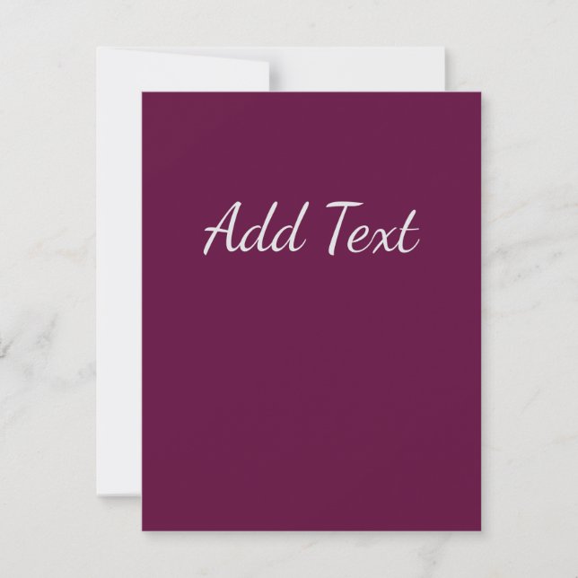 Solid Dark Magenta Note Card (Front)