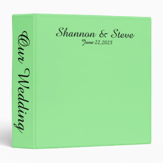 Solid Dark Mint Green 3 Ring Binder