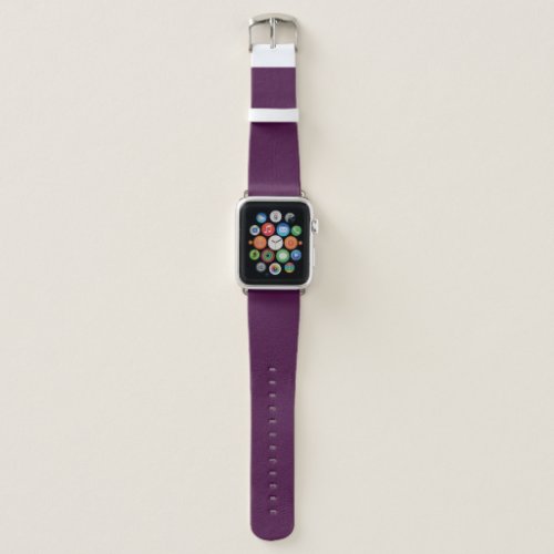 Solid dark plum purple apple watch band