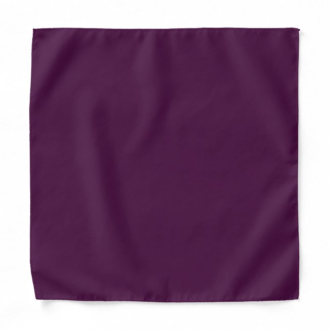 Solid dark plum purple bandana (Front)