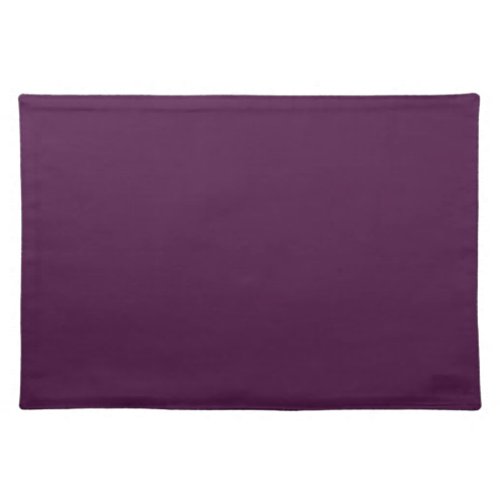 Solid dark plum purple cloth placemat