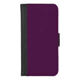 Solid dark plum purple iPhone 8/7 wallet case
