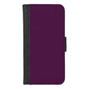 Solid dark plum purple iPhone 8/7 wallet case