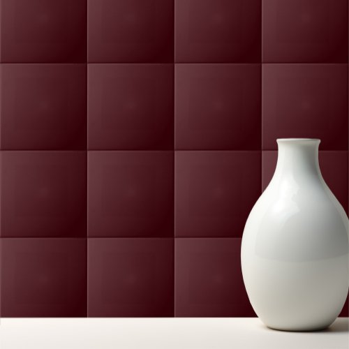 Solid dark red maroon ceramic tile