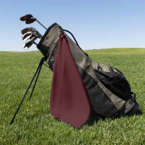 Solid dark red maroon golf towel