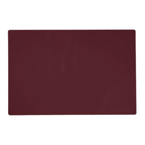 Solid dark red maroon placemat