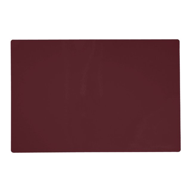 Solid dark red maroon placemat (Front)