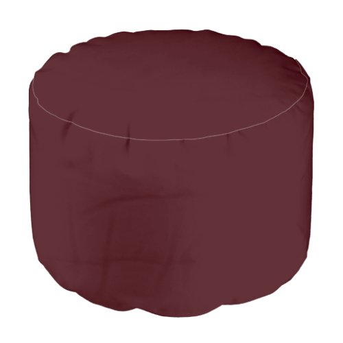 Solid dark red maroon pouf