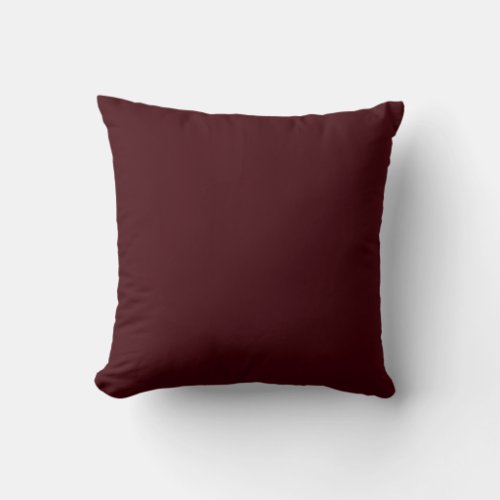 Solid dark red maroon throw pillow