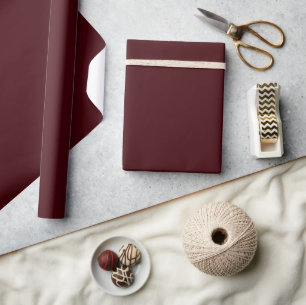 Solid dark red maroon wrapping paper