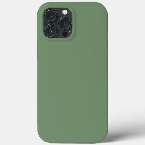 Solid Dark Sage Green by Premium Collections iPhone 13 Pro Max Case