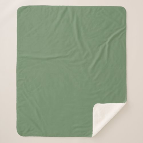 Solid Dark Sage Green by Premium Collections Sherpa Blanket