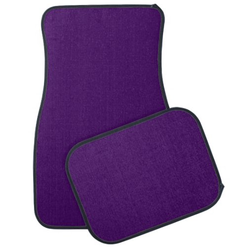 Solid dark violet purple car floor mat
