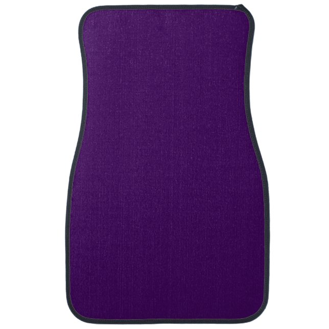Solid dark violet purple car floor mat (Front)