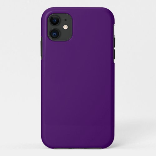 Solid dark violet purple iPhone 11 case