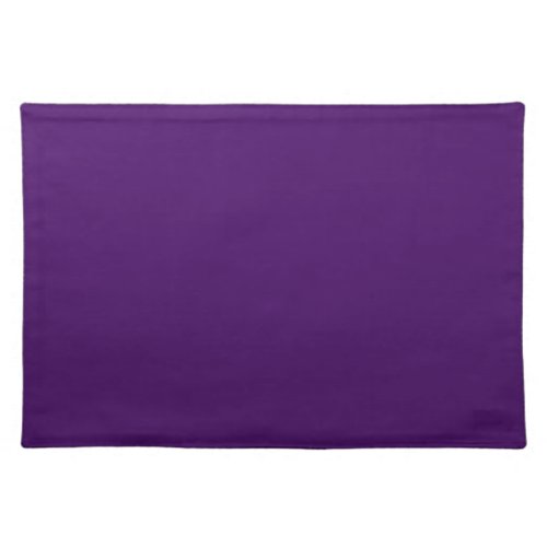 Solid dark violet purple cloth placemat