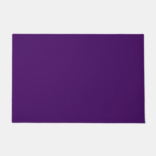 Solid dark violet purple doormat