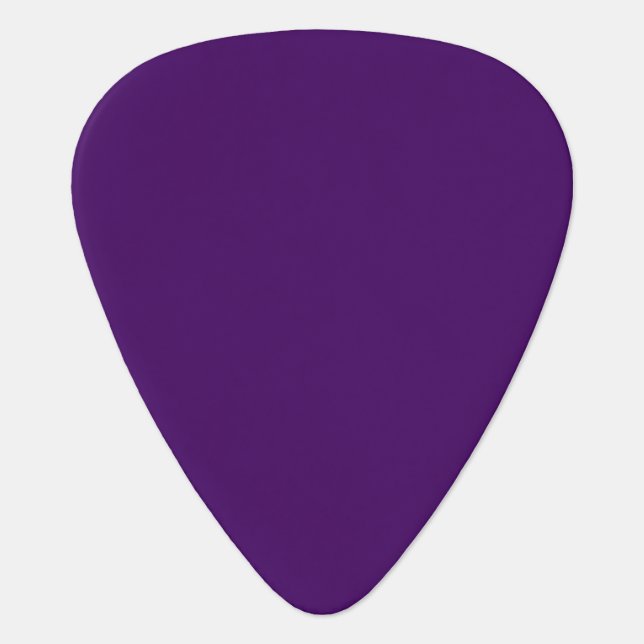Solid dark violet purple guitar pick (Front)
