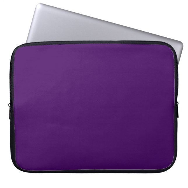 Solid dark violet purple laptop sleeve (Front)