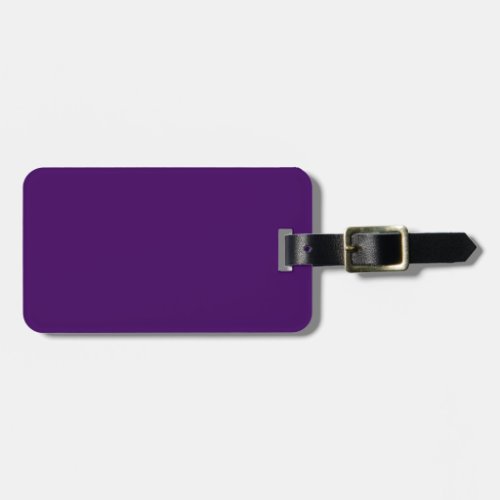 Solid dark violet purple luggage tag