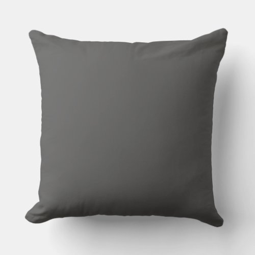 Solid Davy grey Background Throw Pillow