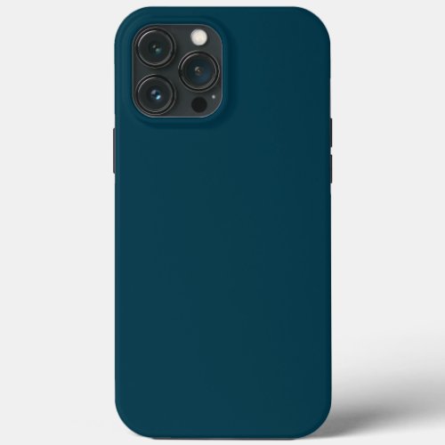 Solid deep aqua teal blue iPhone 13 pro max case