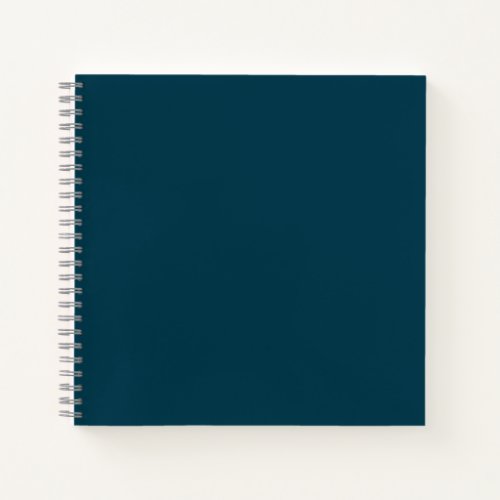 Solid deep aqua teal blue notebook