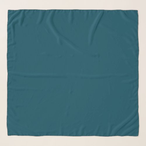 Solid deep aqua teal blue scarf