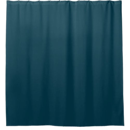 Solid deep aqua teal blue shower curtain