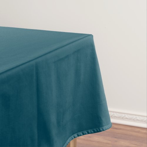 Solid deep aqua teal blue tablecloth