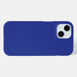 Solid Deep Blue Backdrop Bold Minimalist Design iPhone 15 Case