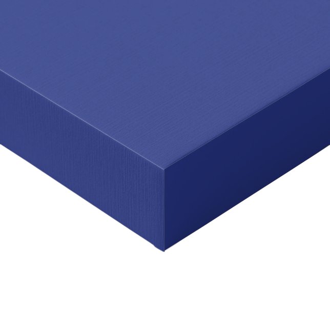 Solid Deep Blue Backdrop | Bold Minimalist Design Faux Canvas Print (Corner)