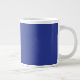 Solid Deep Blue Backdrop   Bold Minimalist Design Giant Coffee Mug