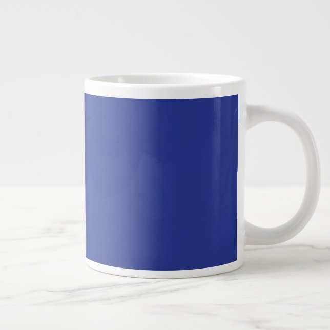 Solid Deep Blue Backdrop | Bold Minimalist Design Giant Coffee Mug (Right)