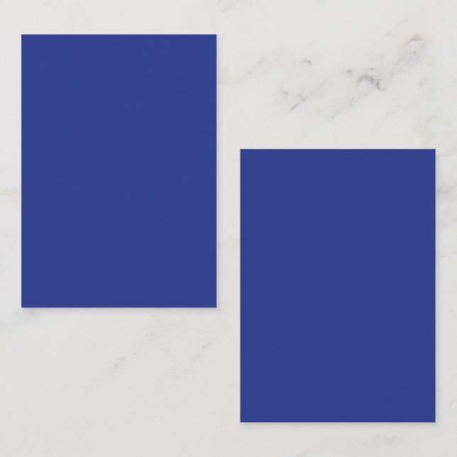 Solid Deep Blue Backdrop | Bold Minimalist Design Note Card (Front/Back)