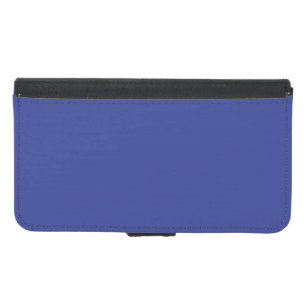 Solid Deep Blue Backdrop   Bold Minimalist Design Samsung Galaxy S5 Wallet Case
