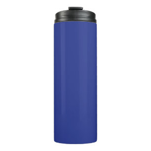 Solid Deep Blue Backdrop   Bold Minimalist Design Thermal Tumbler