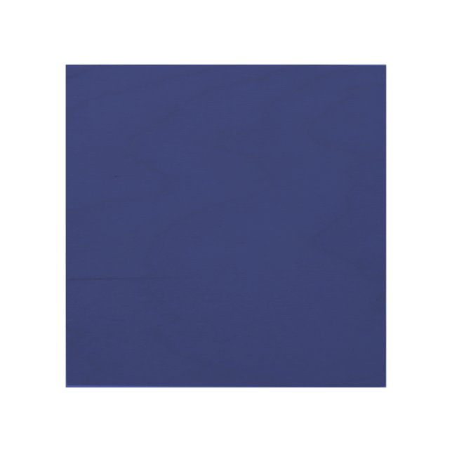 Solid Deep Blue Backdrop | Bold Minimalist Design Wood Wall Art (Front)