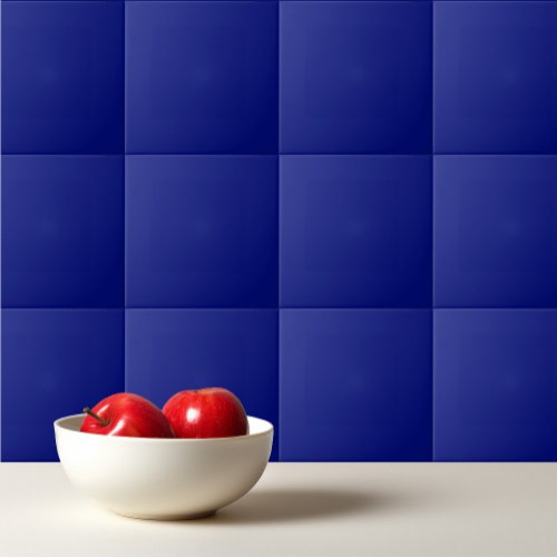 Solid deep blue ceramic tile