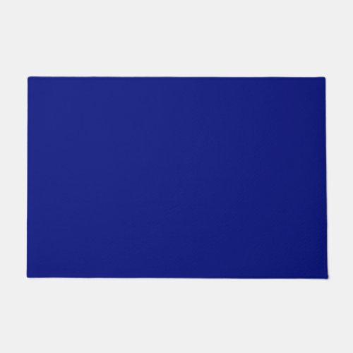 Solid deep blue doormat